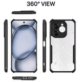 VAKIBO Best Selling Black and Transparent Coloured Made With Soft TPU and Acrylic Back Cover Case With 4 Corner and Camera Protection Suitable for iTel A80