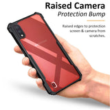 VAKIBO Best Selling Black and Transparent Coloured Made With Soft TPU and Acrylic Back Cover Case With 4 Corner and Camera Protection Suitable for Samsung Galaxy M01