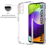 VAKIBO Premium Clear 1.5MM Thick Transparent Soft TPU Rubber Back Cover Case With Camera Protection Suitable for Samsung Galaxy A52