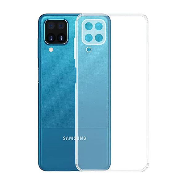 VAKIBO Super Premium Soft TPU Transparent Case With Dustplug,Side Grip,Corner Protection,lanyard Cuts,Camera Protection Suitable for Samsung Galaxy F12