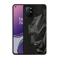 VAKIBO Bat Man 3D Mask Design Black Coloured Soft TPU Back Cover Case With Camera Protection Ring Suitable for OnePlus 8T