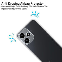VAKIBO Premium Clear 1.5MM Thick Transparent Soft TPU Rubber Back Cover Case With Camera Protection Suitable for Mi Redmi 12 5G