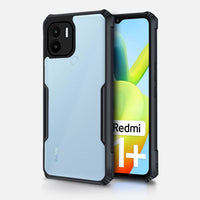 VAKIBO Super Premium Black Border Transparent Case With Corner Protection & Camera Protection Suitable for Mi Redmi A1+