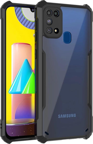 VAKIBO Best Selling Black and Transparent Coloured Made With Soft TPU and Acrylic Back Cover Case With 4 Corner and Camera Protection Suitable for Samsung Galaxy S20