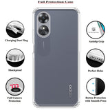 VAKIBO Premium Clear 1.5MM Thick Transparent Soft TPU Rubber Back Cover Case With Camera Protection Suitable for Oppo A58 4G