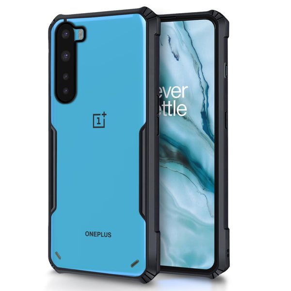 VAKIBO Super Premium Black Border Transparent Case With Corner Protection & Camera Protection Suitable for Oneplus Nord