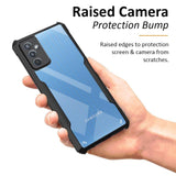 VAKIBO Best Selling Black and Transparent Coloured Made With Soft TPU and Acrylic Back Cover Case With 4 Corner and Camera Protection Suitable for Samsung Galaxy M52