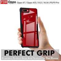 VAKIBO Super Premium Black Border Transparent Case With Corner Protection & Camera Protection Suitable for Oppo F9 Pro