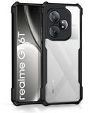 VAKIBO Super Premium Black Border Transparent Case With Corner Protection & Camera Protection Suitable for Realme GT6T