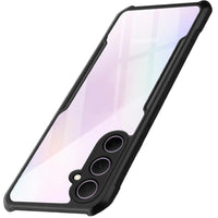 VAKIBO Best Selling Black and Transparent Coloured Made With Soft TPU and Acrylic Back Cover Case With 4 Corner and Camera Protection Suitable for Samsung Galaxy A55