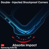 VAKIBO Best Selling Black and Transparent Coloured Made With Soft TPU and Acrylic Back Cover Case With 4 Corner and Camera Protection Suitable for Samsung Galaxy A36