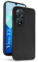 VAKIBO Niukin Dotted Design Black Coloured Soft TPU Rubber Back Cover Case With Camera Protection Ring Suitable for Vivo Y100