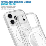 VAKIBO Megnatic Magsafe Transparent Coloured Soft with Hard back Back Cover Case With Camera Protection Ring Suitable for iPhone 17 Pro Max