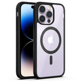 VAKIBO Megnatic Magsafe Transparent Soft with Hard back Back Cover Case With Camera Protection Ring Suitable for Apple iPhone 14 Pro Max