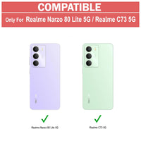 VAKIBO Best Selling Black and Transparent Coloured Made With Soft TPU and Acrylic Back Cover Case With 4 Corner and Camera Protection Suitable for Realme Narzo 80 Lite 5G