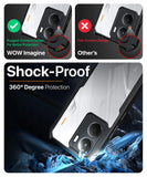 VAKIBO Best Selling Black and Transparent Coloured Made With Soft TPU and Acrylic Back Cover Case With 4 Corner and Camera Protection Suitable for Realme P3