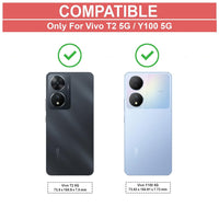 VAKIBO Premium Clear 1.5MM Thick Transparent Soft TPU Rubber Back Cover Case With Camera Protection Suitable for Vivo T2 5G