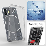 VAKIBO Premium Clear 1.5MM Thick Transparent Soft TPU Rubber Back Cover Case With Camera Protection Suitable for Nothing Phone 2