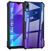 VAKIBO Super Premium Black Border Transparent Case With Corner Protection & Camera Protection Suitable for Vivo Y91