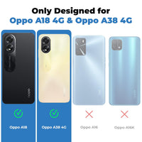 VAKIBO Black Coloured Back Cover Case Suitable for Oppo A38