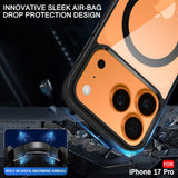 VAKIBO Megnatic Magsafe Black Coloured Soft with Hard back Back Cover Case With Camera Protection Ring Suitable for iPhone 17 Pro