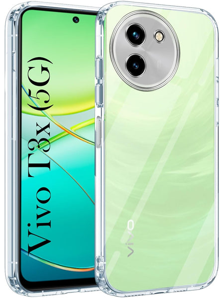 VAKIBO Premium Clear 1.5MM Thick Transparent Soft TPU Rubber Back Cover Case With Camera Protection Suitable for Vivo T3X