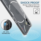 VAKIBO Premium Clear 1.5MM Thick Transparent Soft TPU Rubber Back Cover Case With Camera Protection Suitable for Nothing Phone 2