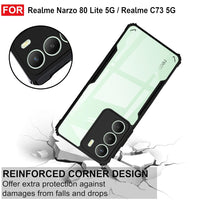 VAKIBO Best Selling Black and Transparent Coloured Made With Soft TPU and Acrylic Back Cover Case With 4 Corner and Camera Protection Suitable for Realme Narzo 80 Lite 5G