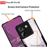 VAKIBO Super Premium Black Border Transparent Case With Corner Protection & Camera Protection Suitable for Mi Poco M7 Pro