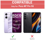 VAKIBO Super Premium Black Border Transparent Case With Corner Protection & Camera Protection Suitable for Mi Poco M7 Pro