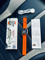 T800 Ultra Big Smart Watch with 1.9 Inch (49mm) HD Display, Watch Bluetooth Calling, Heart Rate, Sports Mode, Sleep Monitoring with Waterproof Charge Walking, Running, Cycling (Orange)