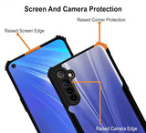 VAKIBO Best Selling Black and Transparent Coloured Made With Soft TPU and Acrylic Back Cover Case With 4 Corner and Camera Protection Suitable for Realme 6 Pro