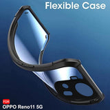 VAKIBO Best Selling Black and Transparent Coloured Made With Soft TPU and Acrylic Back Cover Case With 4 Corner and Camera Protection Suitable for Oppo Reno11