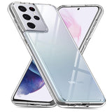 VAKIBO Premium Clear 2MM Thick Transparent Soft TPU Rubber Back Cover Case With Camera Protection Suitable for Samsung Galaxy S21 Ultra