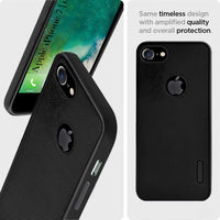 VAKIBO Niukin Dotted Design Black Coloured Soft TPU Rubber Back Cover Case With Camera Protection Ring Suitable for iPhone 7