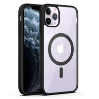 VAKIBO Megnatic Magsafe Transparent Soft with Hard back Back Cover Case With Camera Protection Ring Suitable for Apple iPhone 11 Pro Max
