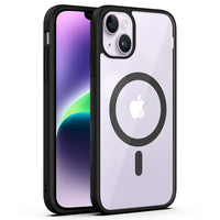 VAKIBO Megnatic Magsafe Transparent Soft with Hard back Back Cover Case With Camera Protection Ring Suitable for Apple iPhone 14 Plus