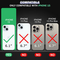 VAKIBO Megnatic Magsafe Transparent Soft with Hard back Back Cover Case With Camera Protection Ring Suitable for Apple iPhone 15