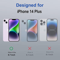 VAKIBO Megnatic Magsafe Transparent Soft with Hard back Back Cover Case With Camera Protection Ring Suitable for Apple iPhone 14 Plus
