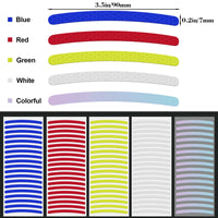 Night Safety Reflective Wheel Rim Stripe Stickers