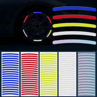 Night Safety Reflective Wheel Rim Stripe Stickers