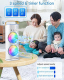 Double Fan With Mist and Remote
