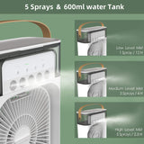 Portable Air Cooling Misting Fan with 5 Hole Spray