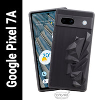 VAKIBO Bat Man 3D Mask Design Black Coloured Soft TPU Back Cover Case With Camera Protection Ring Suitable for Google Pixel 7A