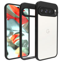 VAKIBO Best Selling Black and Transparent Coloured Made With Soft TPU and Acrylic Back Cover Case With 4 Corner and Camera Protection Suitable for Google Pixel 10 Pro