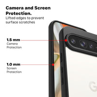 VAKIBO Best Selling Black and Transparent Coloured Made With Soft TPU and Acrylic Back Cover Case With 4 Corner and Camera Protection Suitable for Google Pixel 10 Pro