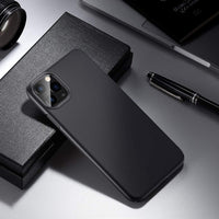 VAKIBO 1.2 MM Thick Black Coloured Soft TPU Rubber Back Cover Case With Camera Protection Ring Suitable for Apple iPhone 11 Pro Max