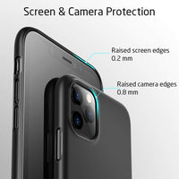 VAKIBO 1.2 MM Thick Black Coloured Soft TPU Rubber Back Cover Case With Camera Protection Ring Suitable for Apple iPhone 11 Pro Max