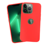 VAKIBO 1.2 MM Thick Red Coloured Soft TPU Rubber Back Cover Case With Camera Protection Ring Suitable for Apple iPhone 13 Pro