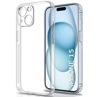 VAKIBO Premium Clear 1.5MM Thick Transparent Soft TPU Rubber Back Cover Case With Camera Protection Suitable for Apple iPhone 15